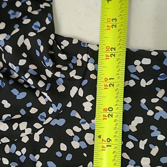 Ava & Grace Black Button Down Abstract Polka-dot Shirt Style Dress size 1X - Picture 5 of 7